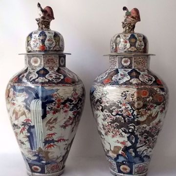 Picture of PAIR OF OCTAGONAL VASES