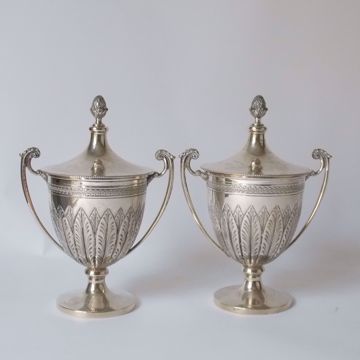Picture of PAIR OF URN-SHAPED LIDDED DISHES