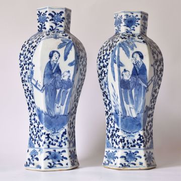 Picture of PAIR OF HEXAGONAL VASES