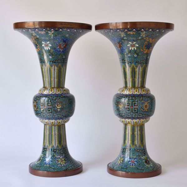 Picture of PAIR OF BICONICAL VASES