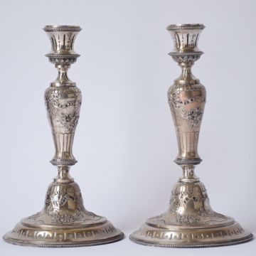 Picture of PAIR OF SILVER CANDLE STICKS