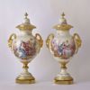 Picture of PAIR OF SPHERICAL LIDDED VASES 
