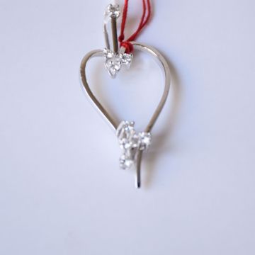 Picture of HEART-SHAPED WHITE GOLD PENDANT