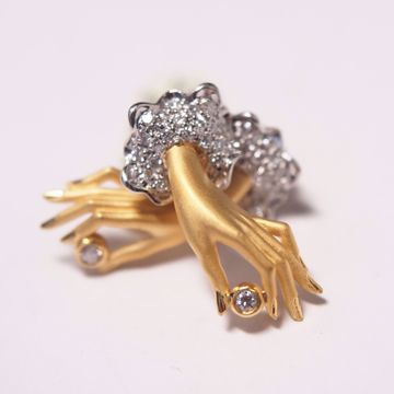 Picture of THREE PAIRS OF GOLD EAR STUDS