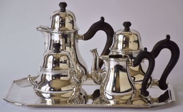 Picture of COFFEE AND TEA SET ON TRAY