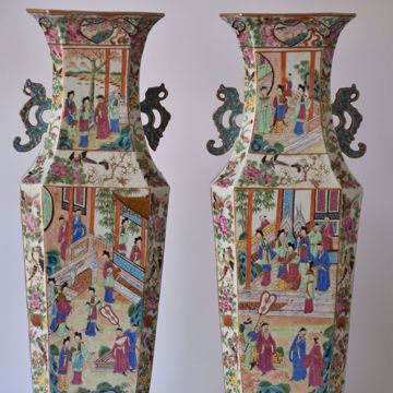 Picture of PAIR OF OCTAGONAL VASES