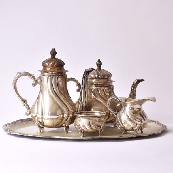 Picture of COFFEE AND TEA SET ON TRAY