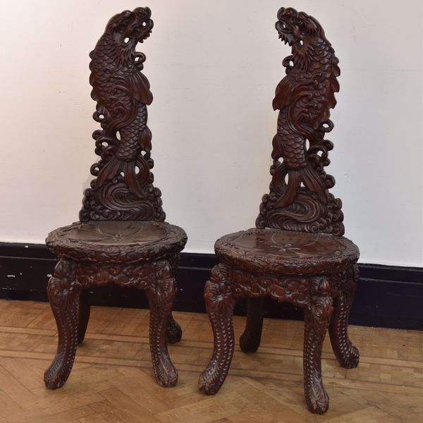 Image sur PAIRE DE CHAISES DRAGONS