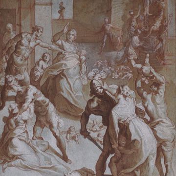 Afbeeldingen van ITALIAANSE SCHOOL EINDE 16E EEUW (oude toeschrijving aan TIBALDI)