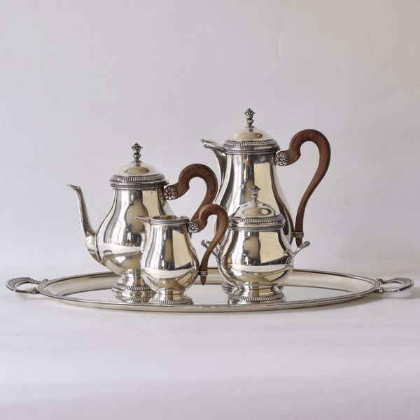 Picture of COFFEE AND TEA SET ON SERVING TRAY