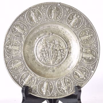 Afbeeldingen van PAAR TINNEN OFFERANDESCHOTELTJES