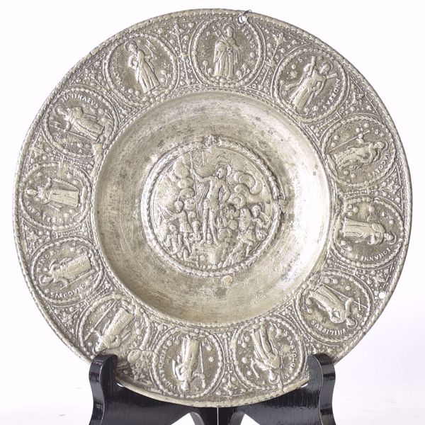 Afbeelding van PAAR TINNEN OFFERANDESCHOTELTJES