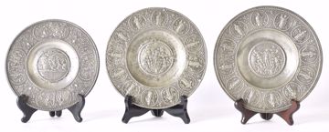 Afbeeldingen van PAAR TINNEN OFFERANDESCHOTELTJES