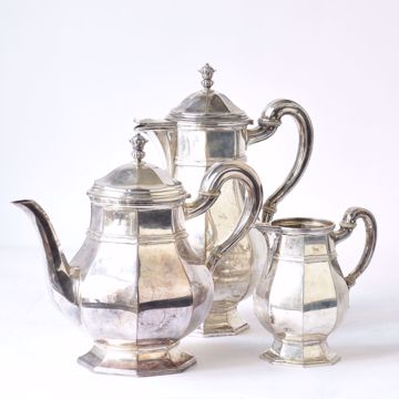 Image de CAFETIÈRE, THÉIÈRE ET POT À LAIT OCTOGONAUX