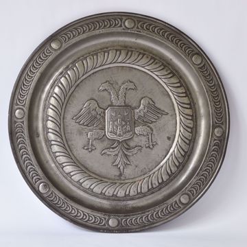 Afbeeldingen van RONDE TINNEN SCHOTEL