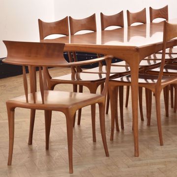 Image de GRANDE TABLE, PAIRE DE CHAISES A BRAS ET 9 CHAISES