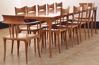 Afbeelding van GROTE TAFEL, PAAR ARMSTOELEN EN 9 STOELEN
